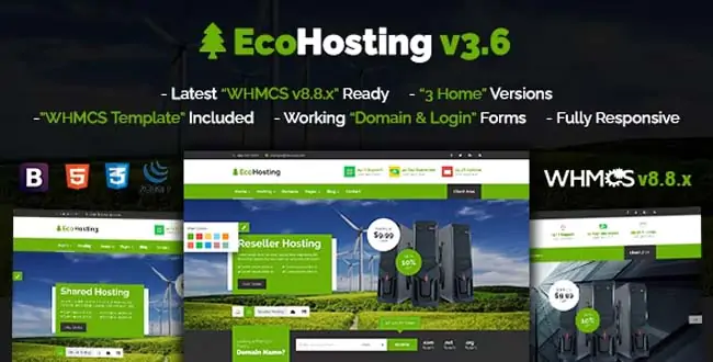 EcoHosting | Responsive HTML5 Hosting and WHMCS Template